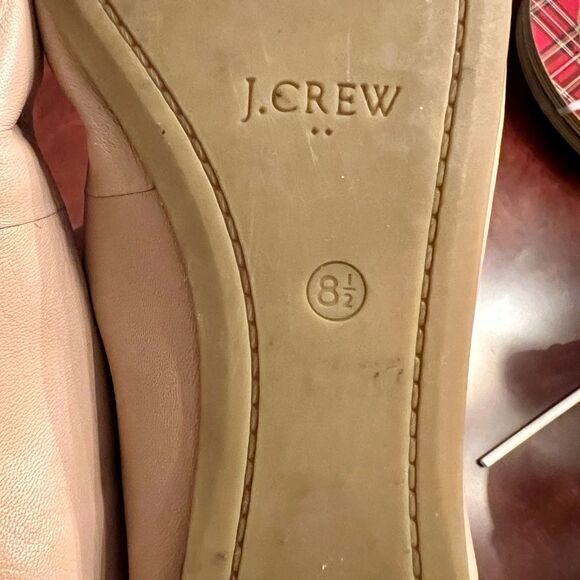 EUC J.Crew Factory Cece Ballet Flats in Nude Leather Size 8.5 M - Picture 7 of 7